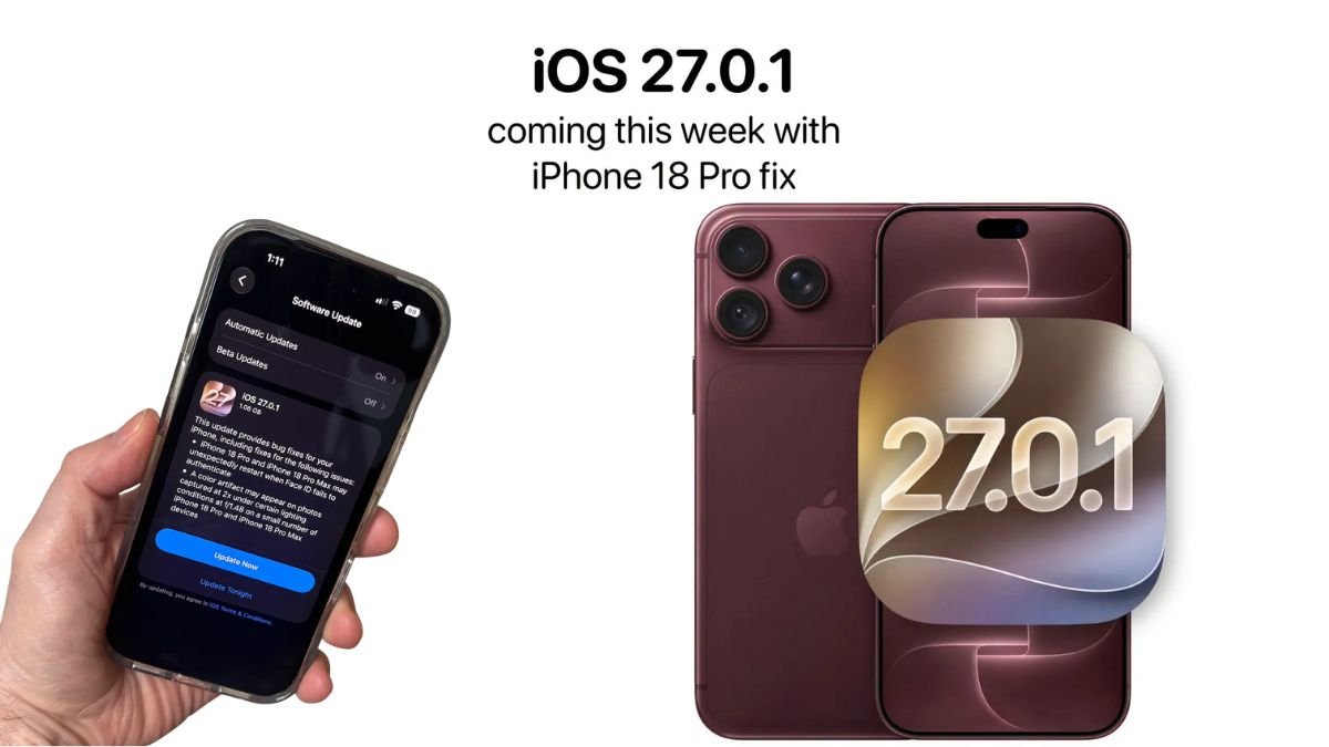 Apple Releases iOS 27.0.1 to Fix iPhone 18 Pro Face ID and Camera Bugs